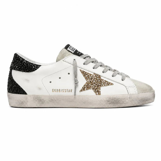 Golden Goose SuperStar - Branco/Ouro Glitter