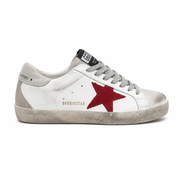 Golden Goose SuperStar - Branco/Vermelho