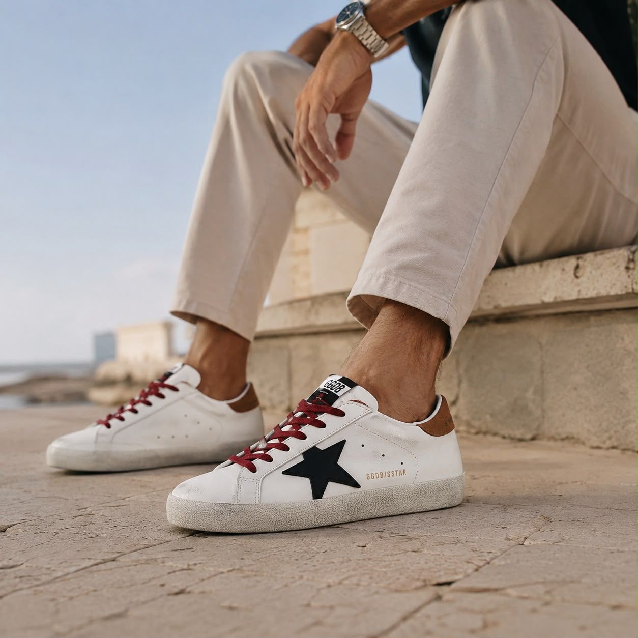 Golden Goose SuperStar - Branco/Castanho