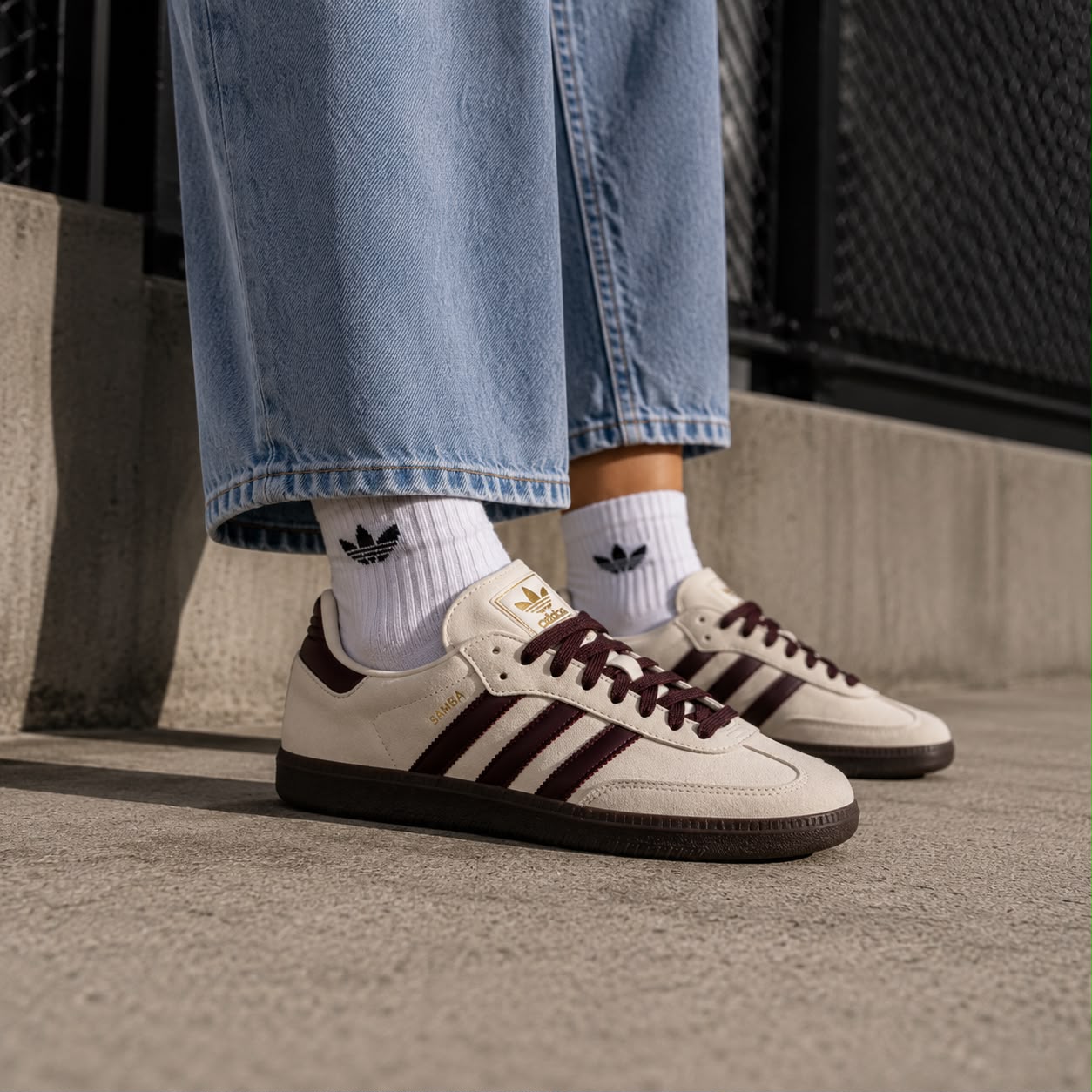 Adidas Samba - Bege/Bordeaux