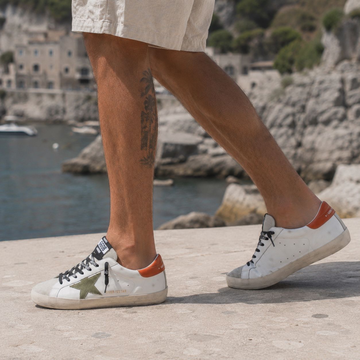 Golden Goose SuperStar - Branco Verde Olive