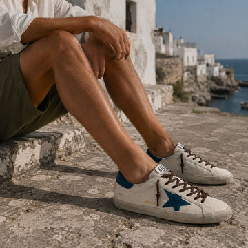Golden Goose SuperStar - Branco Azul Bébé