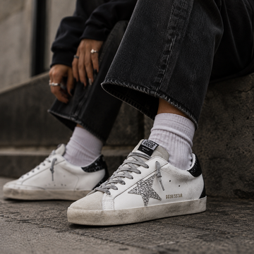 Golden Goose SuperStar - Branco/Cinza Glitter